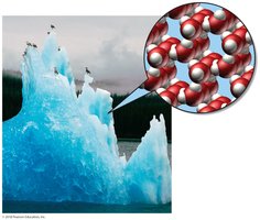 Molecules in solid ice