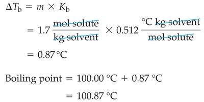 Calculation of boiling point elevation