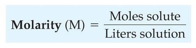 Molarity formula
