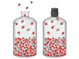 Open vs closed system for evaporation and condensation