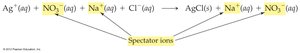 Spectator ions in a complete ionic equation