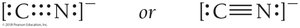 CN- with triple bond and charge