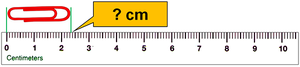 Ruler with 1 cm markings