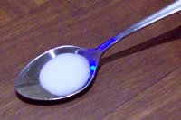 Syringe showing milliliters