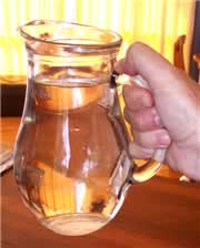 Jug with 1 liter of water