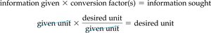 Dimensional analysis formula