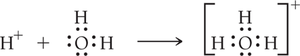 Hydronium ion formation