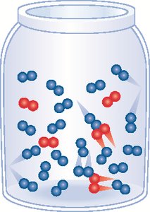 Kinetic molecular model of a gas