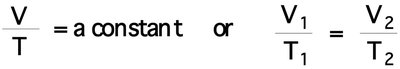 Charles's Law equation