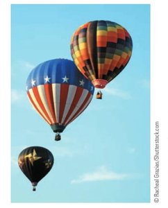Hot air balloons illustrating Charles's Law
