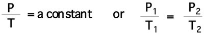 Gay-Lussac's Law equation