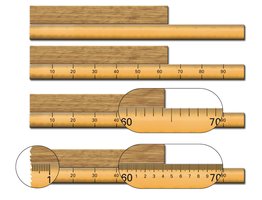 Measurement estimation with subdivisions on a ruler