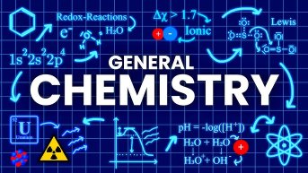 General Chemistry graphic with formulas and concepts