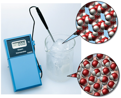 Melting ice with molecular structure