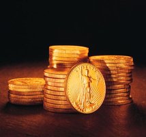 Gold coins representing commodity money