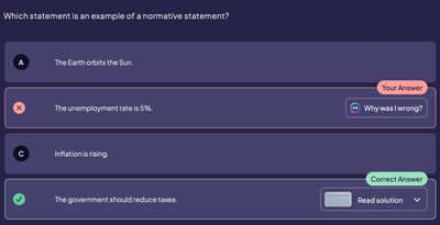 Normative statement example screenshot
