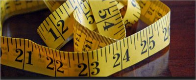 Measuring tape, representing measurement of economic variables