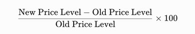 Formula for rate of price increase