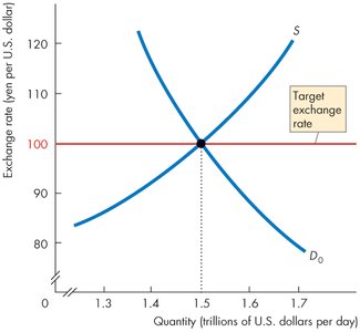 Fixed exchange rate with target