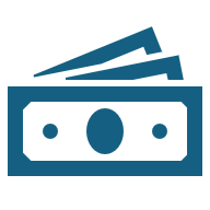 Icon representing money, symbolizing monetary policy