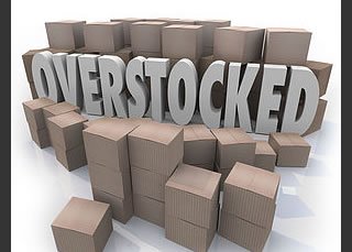 Overstocked inventory representing increased inventories