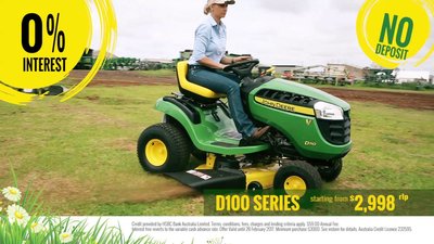 Consumer durable goods advertisement with interest rate information