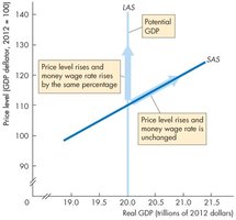 LAS and SAS curves with potential GDP