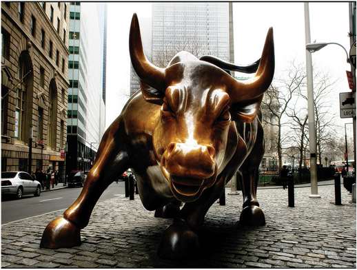 Wall Street bull representing financial markets