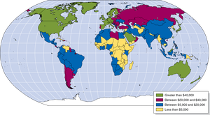 World Map of GDP per Capita