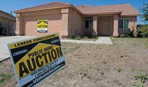 Foreclosure sign representing the housing crisis during the 2007–2009 recession