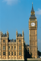 Big Ben and the British Parliament, symbolizing the Glorious Revolution and institutional change in England