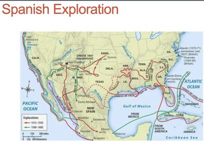 Spanish Exploration Routes