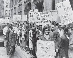 Great Depression protest march