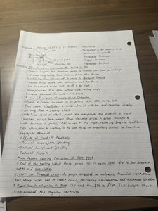 AD-AS model showing equilibrium and shifts