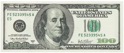 U.S. dollar bill, example of fiat money