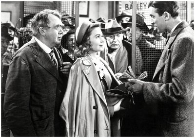 Scene from 'It's a Wonderful Life' depicting a bank run