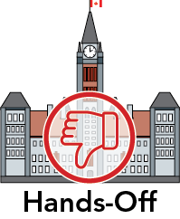 Hands-Off government illustration