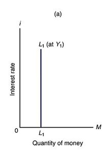 Vertical money demand curve (transactions demand)