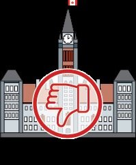 Government failure icon