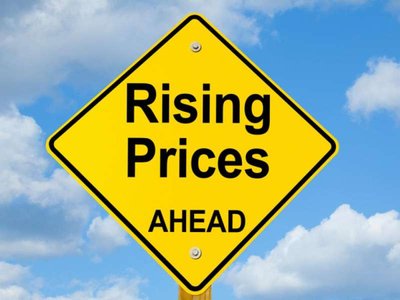 Rising Prices Ahead sign