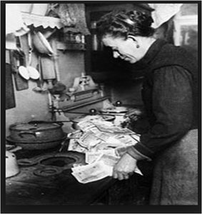 German hyperinflation, burning money