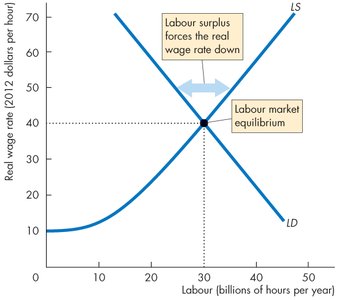 Labour surplus and equilibrium