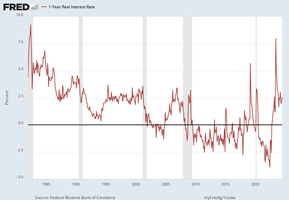 Estimated 1-Year Real Interest Rate in U.S.