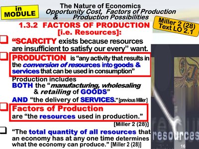 Production and resources