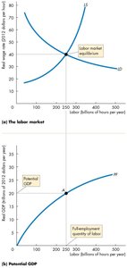 Labor market equilibrium and potential GDP
