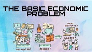 The basic economic problem: unlimited wants, scarce resources, choices
