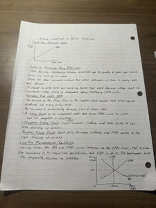 Short-run and long-run aggregate supply graph