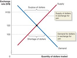 Surplus and Shortage in the Foreign Exchange Market