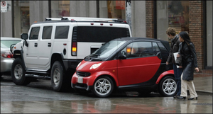 Small and large cars as substitutes affected by gasoline prices