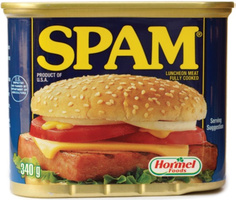 Example of an inferior good: canned meat (Spam)